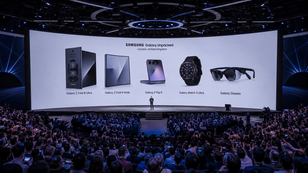 Galaxy Z Fold 8 Ultra dan Galaxy Glasses Siap Tampil 22 Juli, 2 Bulan Sebelum iPhone Fold