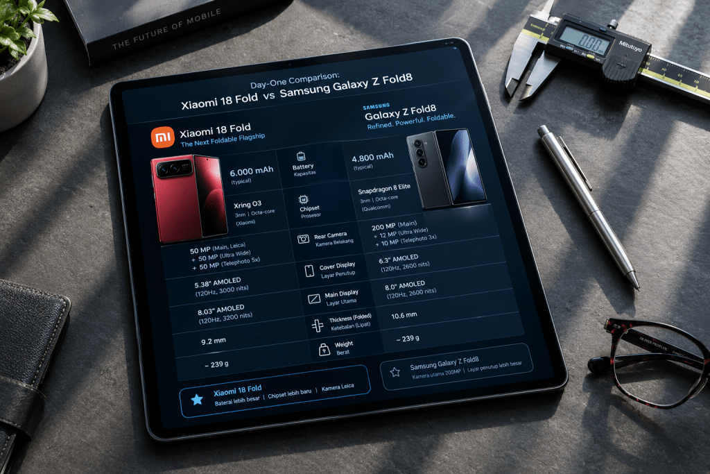 Resmi, Xiaomi 18 Fold Meluncur Hari Ini: Duel Spesifikasi Lawan Galaxy Z Fold8